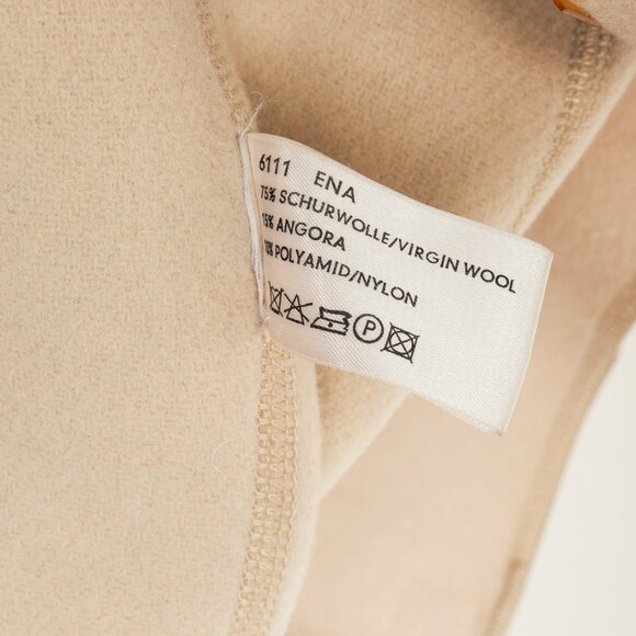 Annette Gortz Ena Beige Wool-Felt Cowl-Neck Snap Jacket - Picture 9 of 9